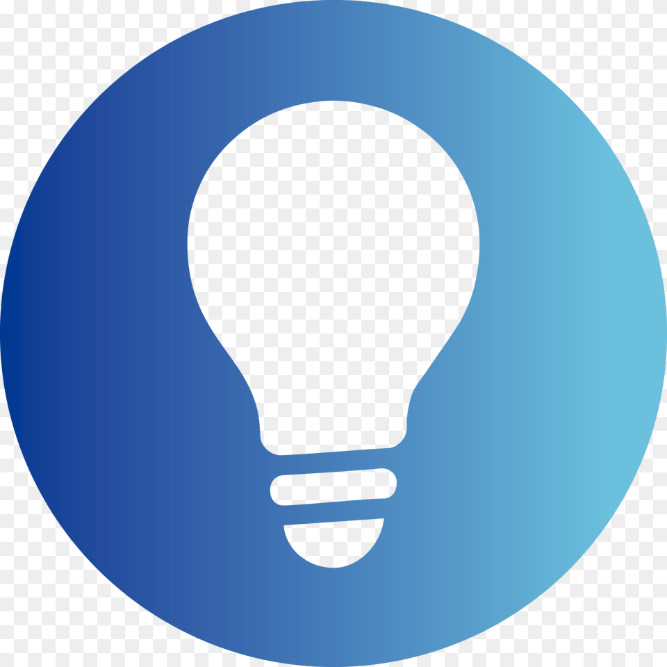 Blue Insight Icon, Light, Lightbulb, Disk Free Png Download