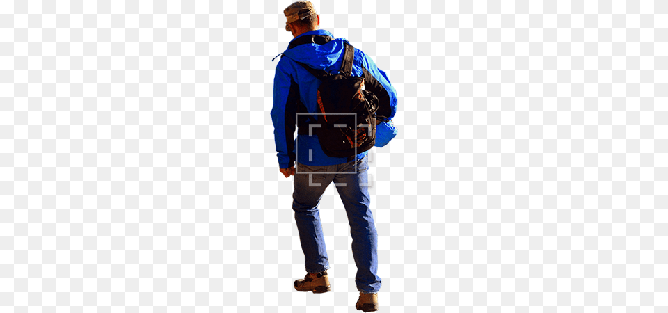 Blue Jacket Hiker, Bag, Clothing, Coat, Pants Free Transparent Png