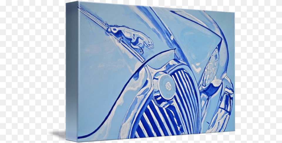 Blue Jaguar Car Sketch Antique Car, Art Free Png