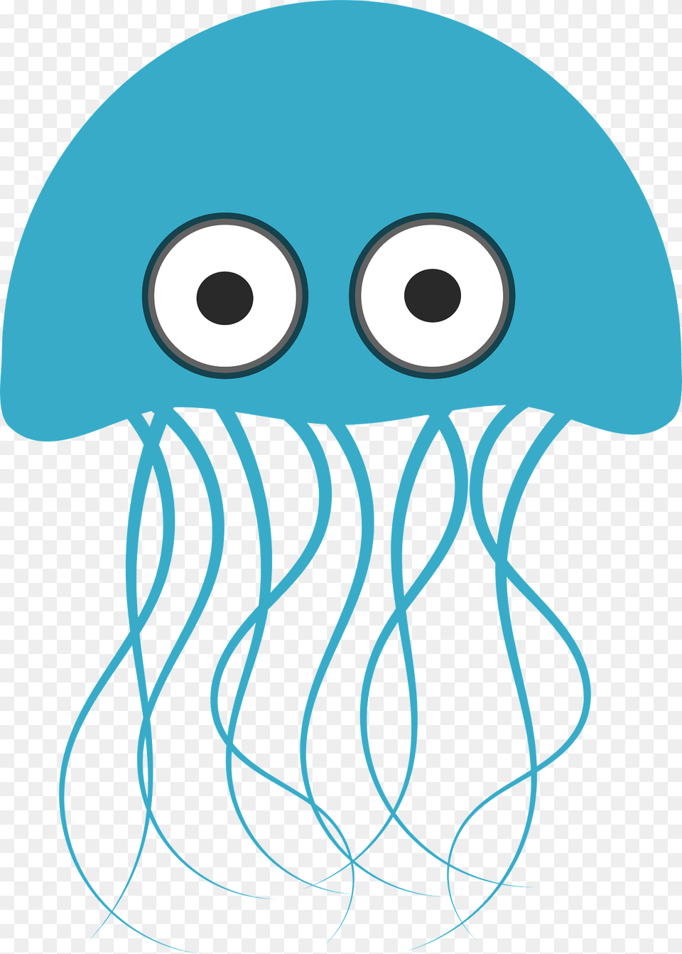 Blue Jellyfish Clipart, Animal, Sea Life, Invertebrate Png Image