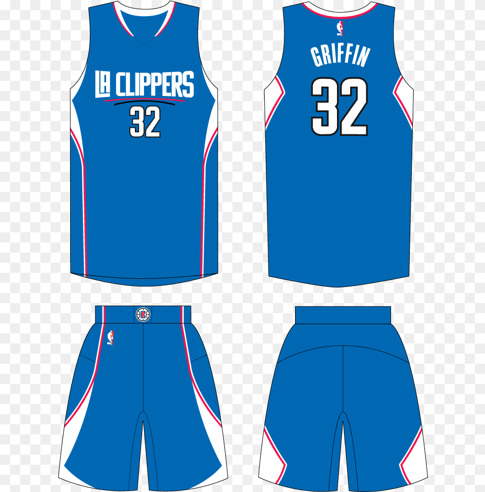 Blue Jersey Concept Los Angeles Clippers, Clothing, Shirt, Shorts, Person Free Transparent Png