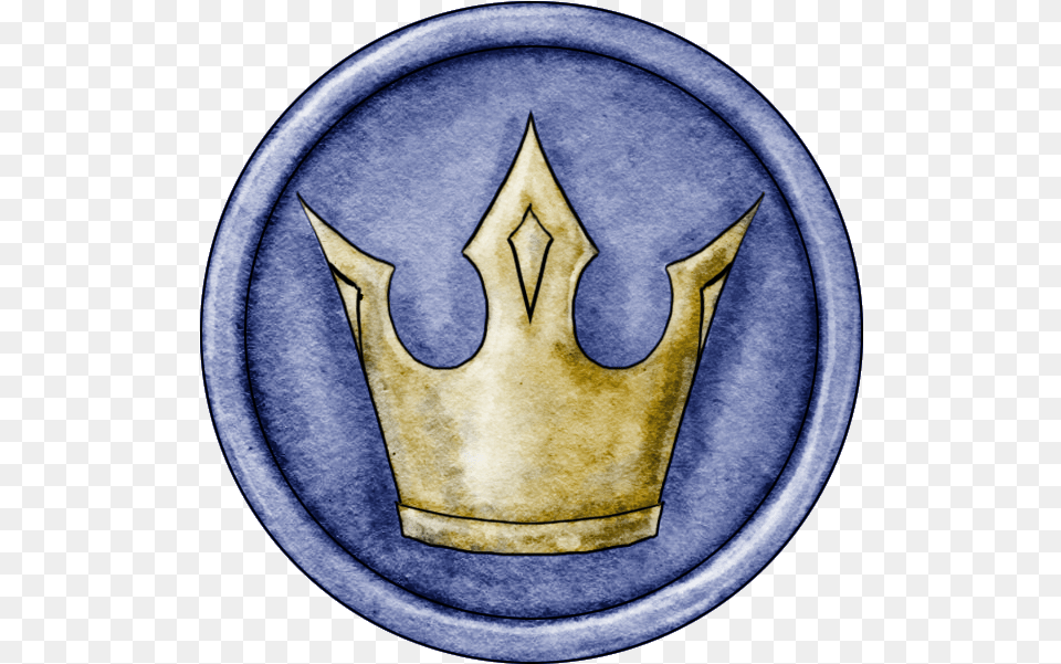 Blue King Token Fantastic Maps Shield Token, Logo, Person, Weapon Free Transparent Png