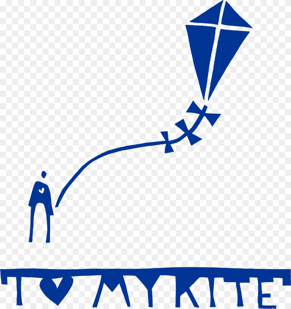 Blue Kite, Toy, Person Png
