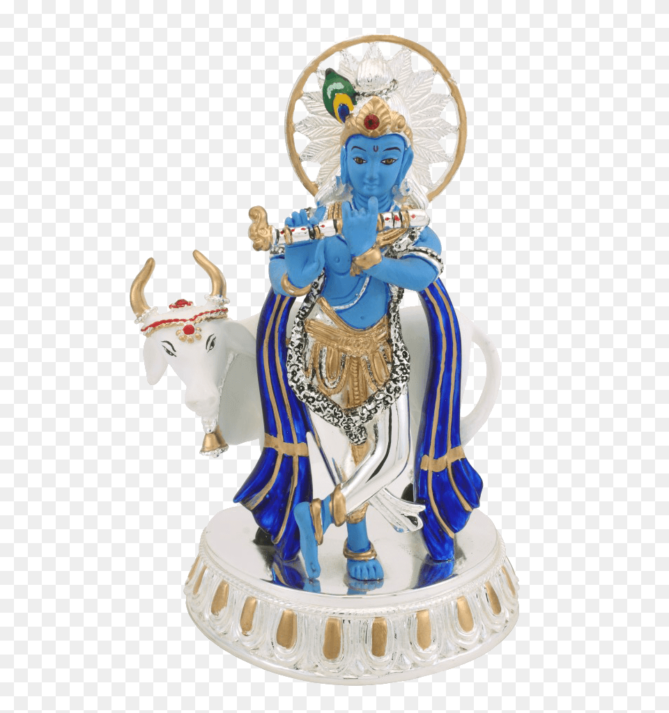 Blue Krishna Large Figurine, Art, Pottery, Porcelain, Adult Png Image