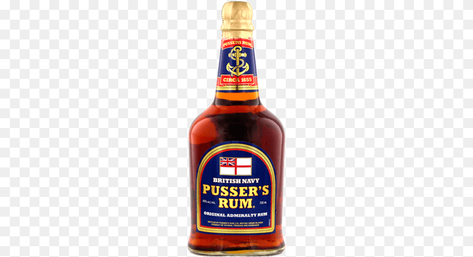 Blue Label Pusser39s Blue Label British Navy Rum, Alcohol, Beer, Beverage, Bottle Free Transparent Png