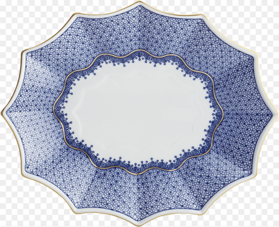 Blue Lace Fluted Tray Large Blue And White Porcelain, Art, Pottery, Food, Meal Free Transparent Png