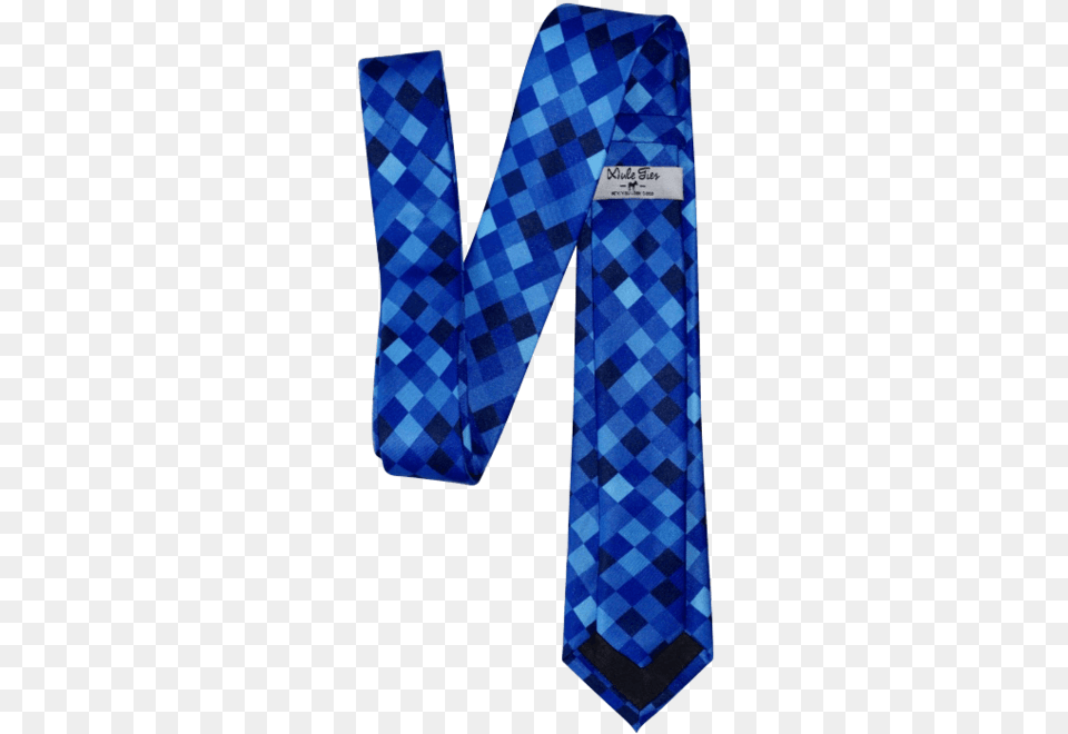 Blue Lagoon Pixelated Skinny Neck Tie Plaid, Accessories, Formal Wear, Necktie Free Png Download