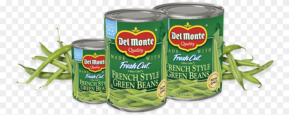 Blue Lake French Style Green Beans Del Monte French Green Beans, Vegetable, Bean, Can, Tin Free Transparent Png