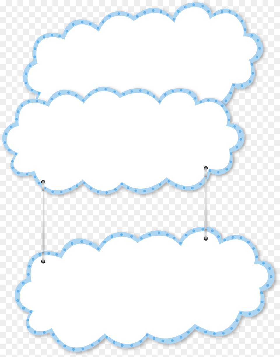 Blue Layout Wallpaper Cartoon Clouds Border Clouds, Lamp Free Png Download