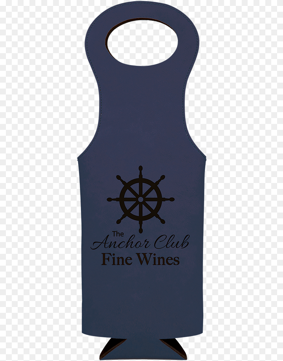 Blue Leatherette Wine Bag With Custom Laser Engraving Active Tank Free Png