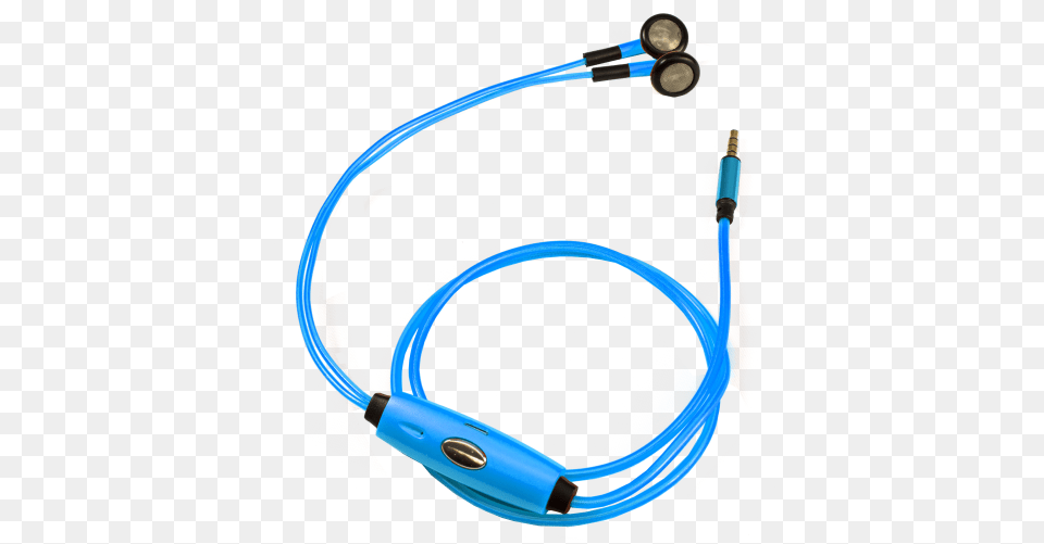 Blue Led Lighting Earphones Earphones, Electronics, Smoke Pipe, Headphones Png Image