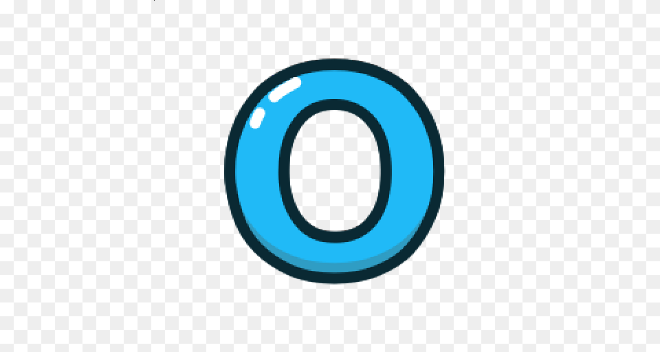 Blue Letter Lowercase O, Disk Png Image