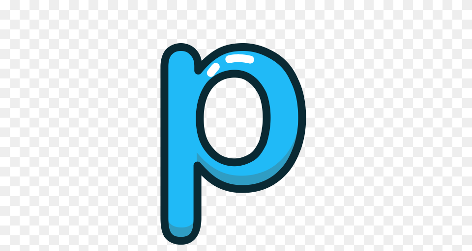 Blue Letter Lowercase P Icon, Text Free Png Download