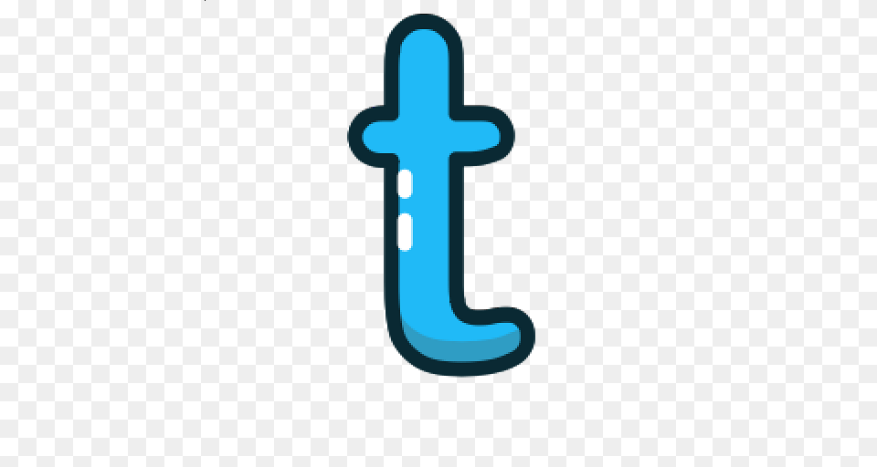 Blue Letter Lowercase T, Electronics, Hardware Free Transparent Png