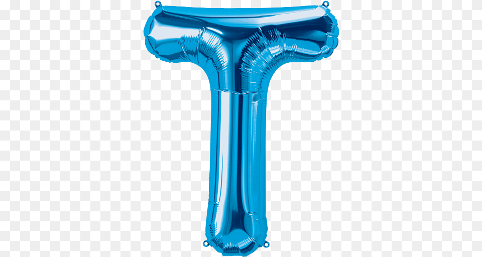 Blue Letter T 34 Blue Foil Balloon Letters, Appliance, Blow Dryer, Device, Electrical Device Png Image