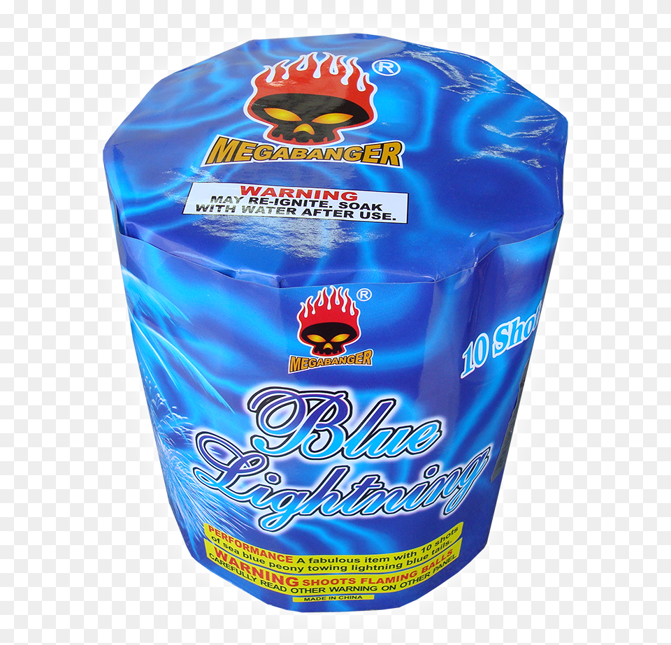 Blue Lightning 10 Shot Megabanger Coffee, Can, Tin Png Image