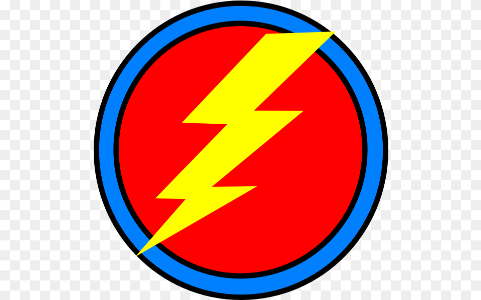 Blue Lightning Circle Image, Logo Free Png