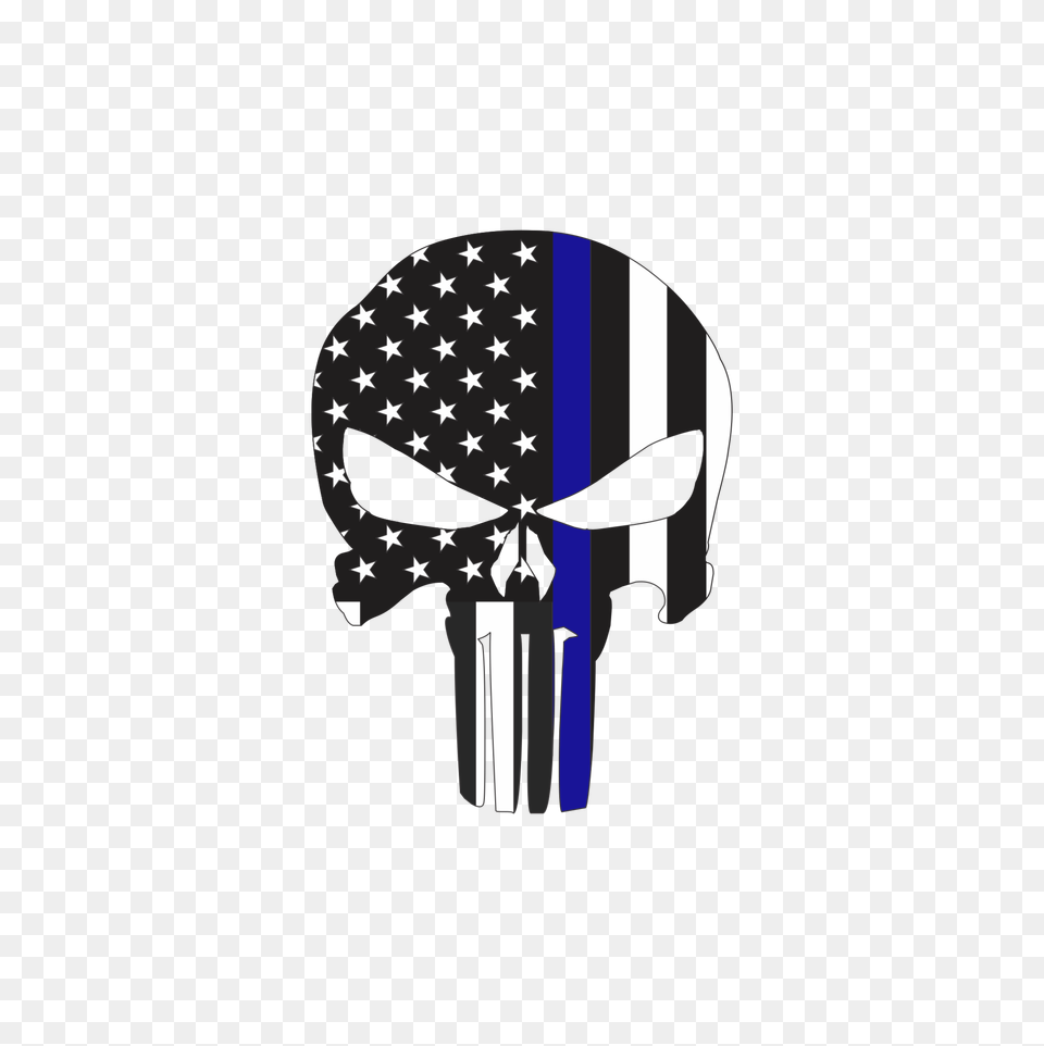Blue Line Vinyl Decal Blue Lives Matter Punisher, Accessories, Formal Wear, Tie, Electrical Device Free Png Download
