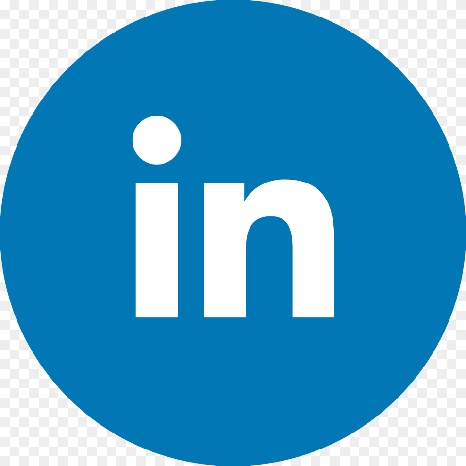 Blue Linkedin Logo Icon Linkedin Logo Circle Svg, Disk, Symbol, Sign, Sphere Png Image