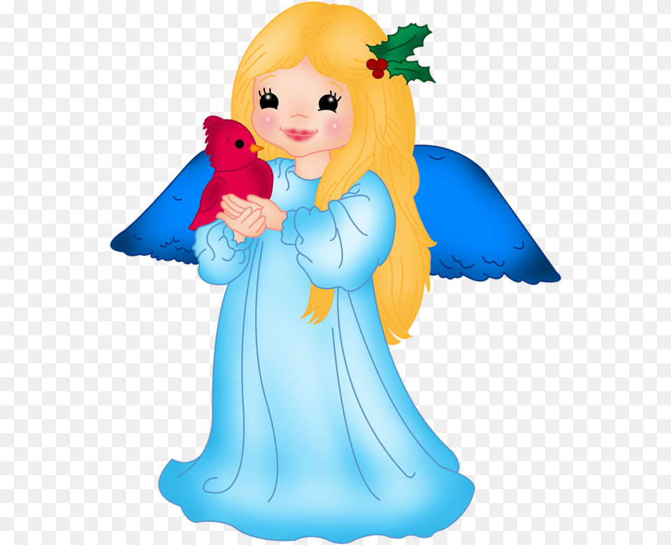 Blue Little Angel With Bird Clipart Clip Art, Face, Head, Person, Baby Png Image