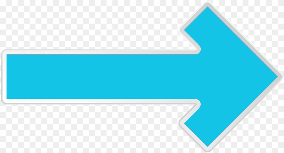 Blue Long Right Arrow, Sign, Symbol Free Png Download