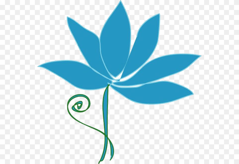 Blue Lotus Counseling Golden Co Blue Flower Clip Art, Leaf, Plant, Floral Design, Graphics Png Image