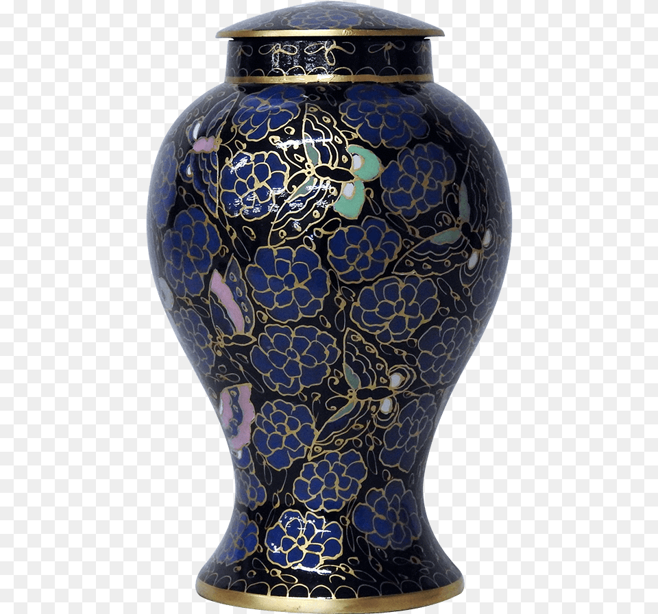 Blue Lotus Cremation Urn, Art, Jar, Porcelain, Pottery Free Png Download