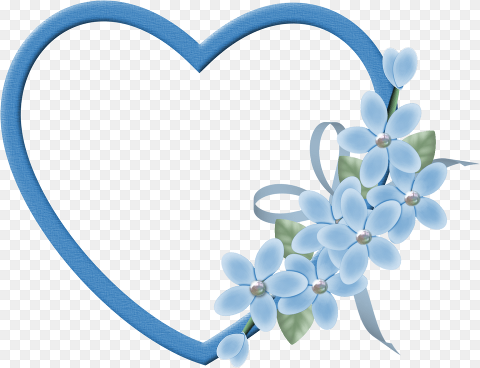 Blue Love Frame Blue Heart Frame, Flower, Plant, Accessories, Chandelier Free Transparent Png