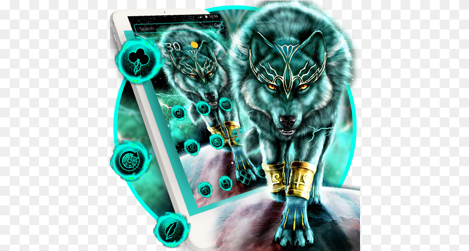 Blue Magic Wolf King Theme U2013 Apps Bei Google Play 3d Printed Wolf T Shirts, Animal, Mammal, Electronics, Hardware Png