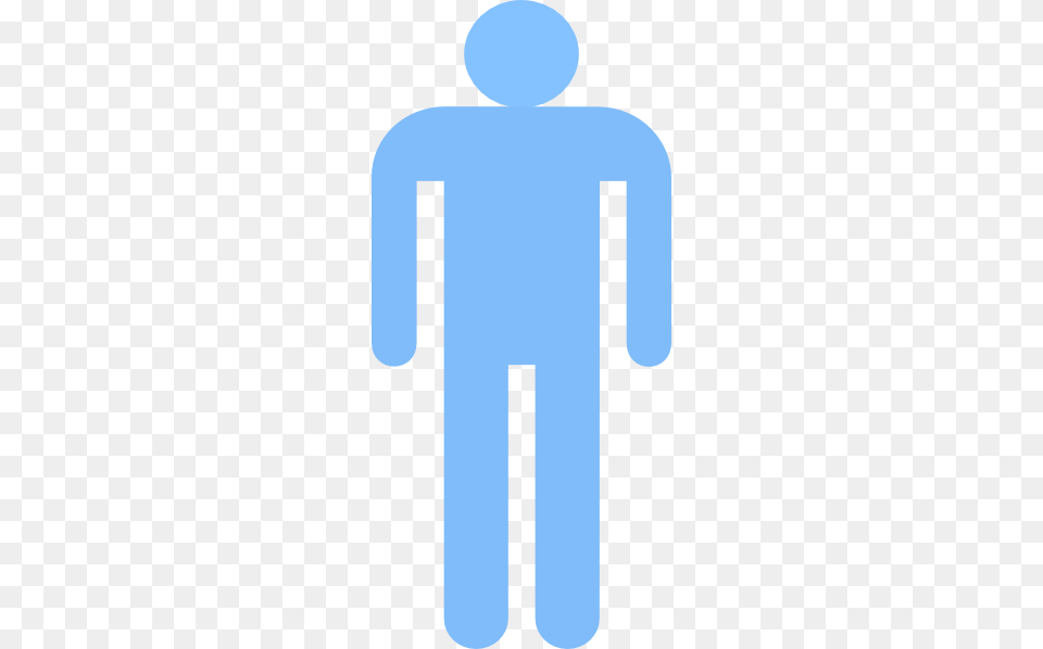 Blue Man Standing Clip Art At Clker Clip Art, Sign, Symbol Free Transparent Png