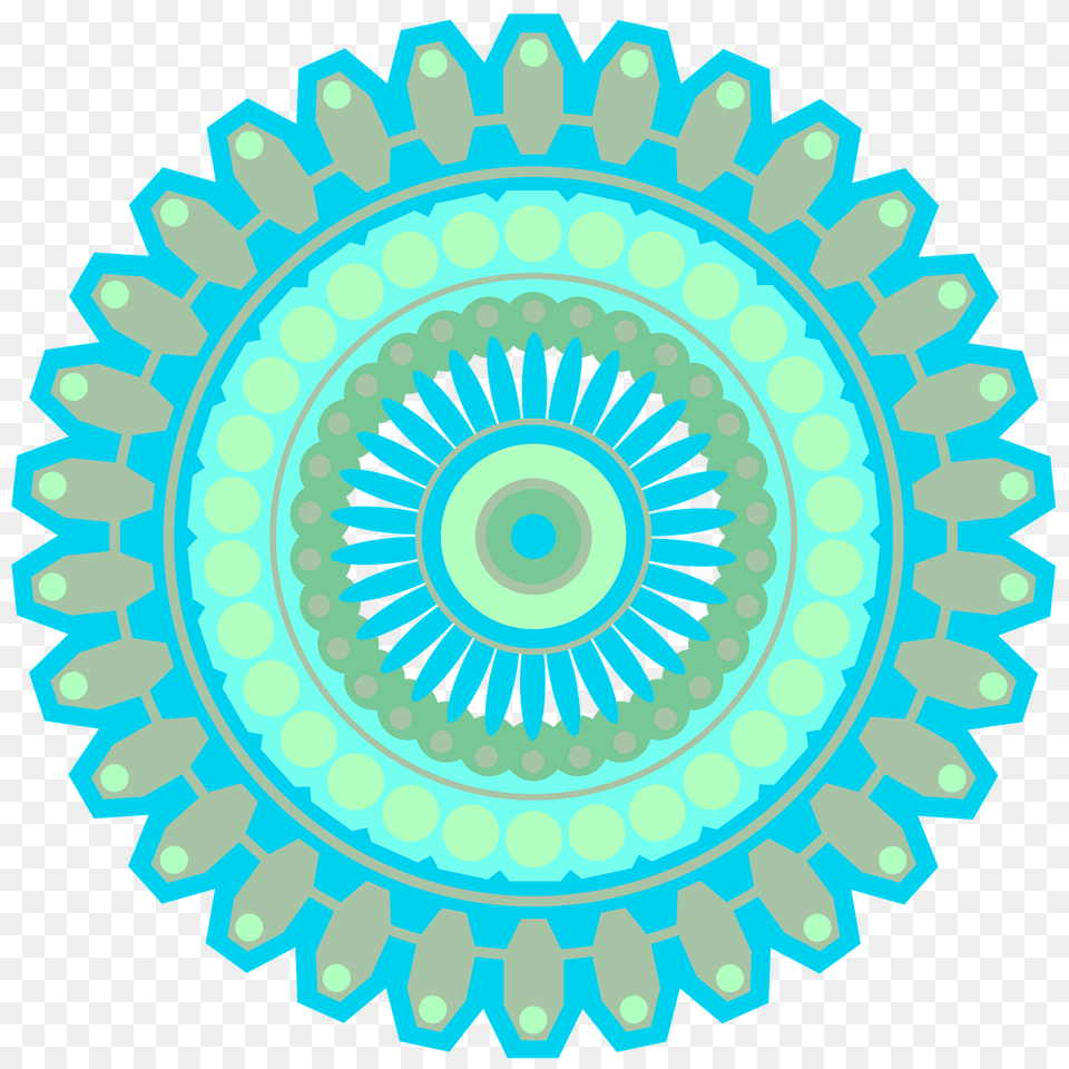 Blue Mandala Clipart, Pattern, Turquoise Free Png Download