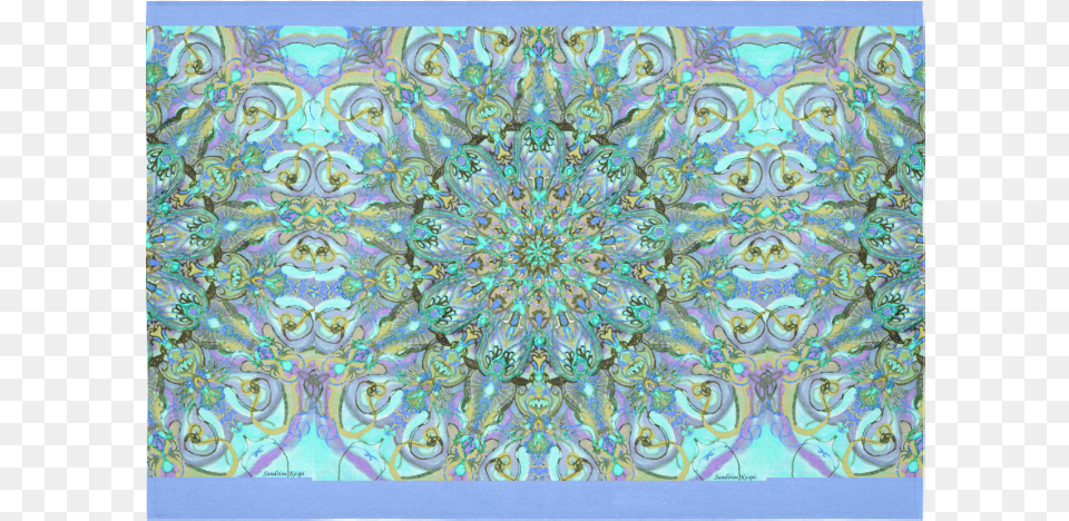 Blue Mandala Cotton Linen Wall Tapestry 60 X 40 Motif, Pattern, Embroidery, Accessories, Blackboard Png Image