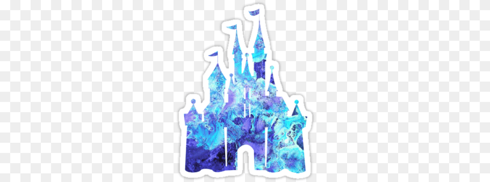 Blue Marble Castle Sticker Blue, Crystal, Ice, Mineral Png Image