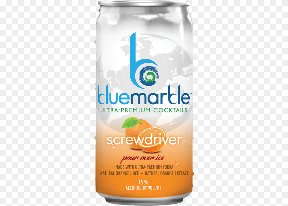 Blue Marble Cocktails Screwdriver Non Alcoholic Beverage, Advertisement, Citrus Fruit, Food, Fruit Free Png Download