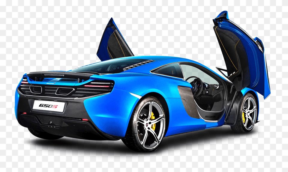 Blue Mclaren Car Back, Alloy Wheel, Vehicle, Transportation, Tire Free Png Download