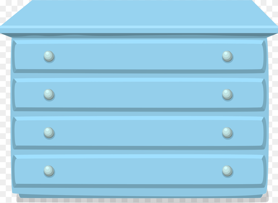 Blue Medium Cabinet Clipart, Drawer, Dresser, Furniture Free Transparent Png