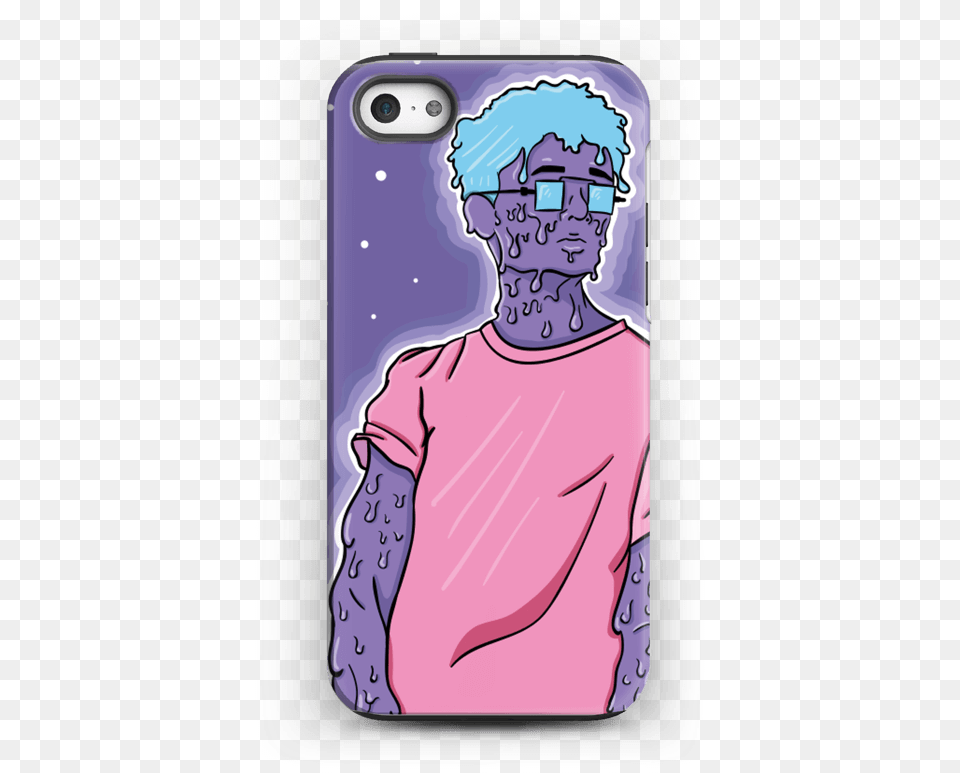 Blue Melting Guy Case Iphone 55s Tough, T-shirt, Clothing, Person, Art Free Transparent Png
