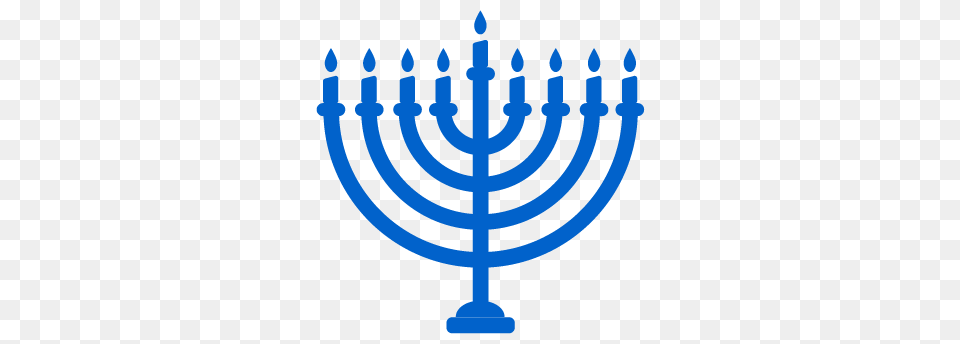 Blue Menorah Hanukkah, Festival, Hanukkah Menorah, Candle Png