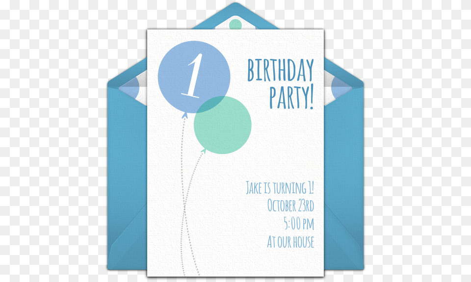 Blue Milestone First Birthday Online Invitation Graphic Design, Advertisement, Poster, Text Png Image