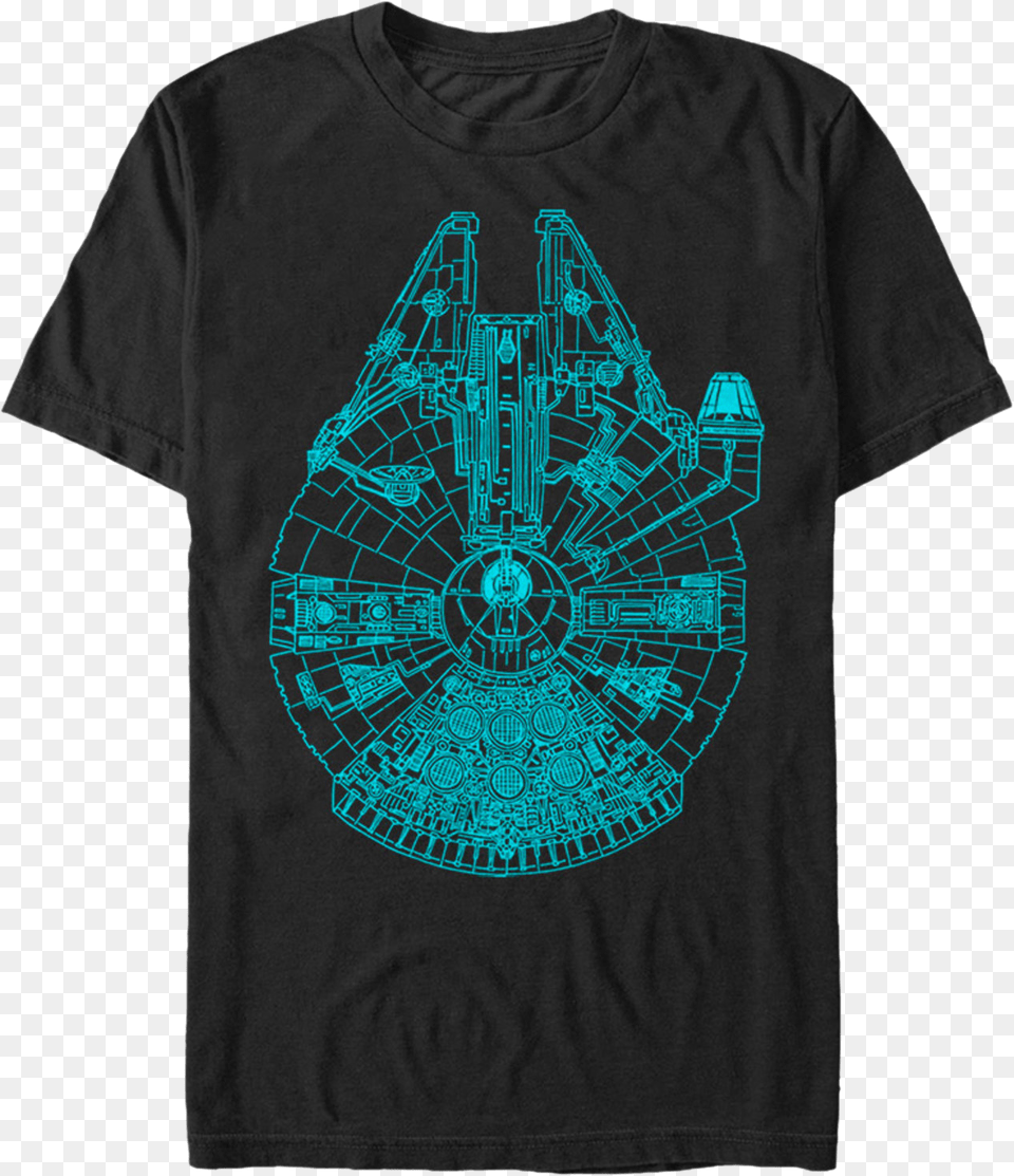 Blue Millennium Falcon Shirt Star Wars Millennium Falcon T Shirt, Clothing, T-shirt Png Image