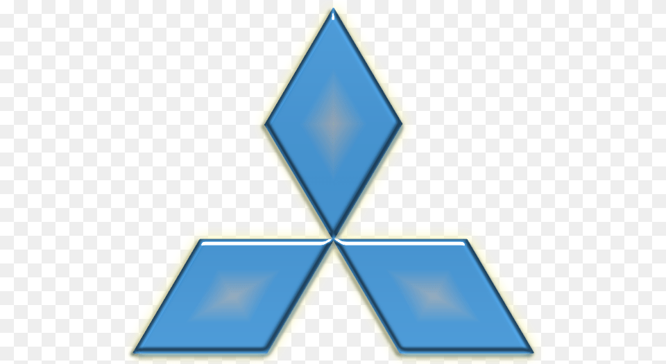 Blue Mitsubishi Logo Triangle, Symbol, Star Symbol Png