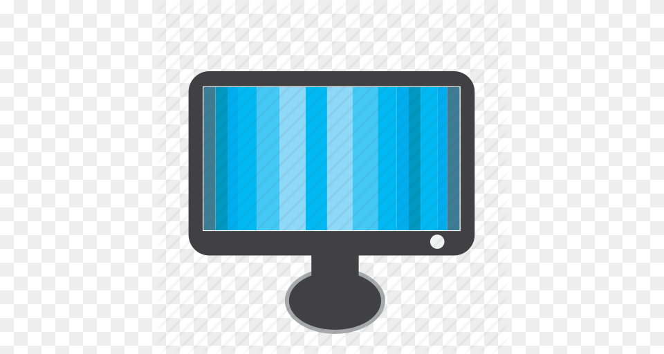 Blue Monitor Screen Static Televisoin Tv Icon, Computer, Computer Hardware, Electronics, Hardware Free Png