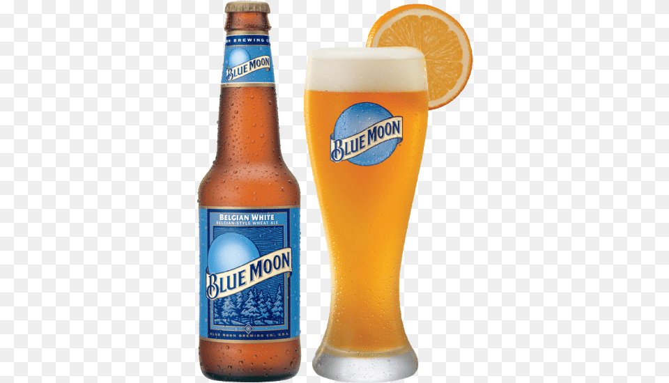 Blue Moon Beer Blue Moon Beer Transparent Background, Alcohol, Beverage, Glass, Lager Free Png Download