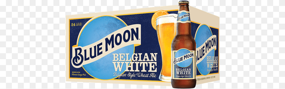 Blue Moon Belgian Wheat Ale Beer Bottle, Alcohol, Beverage, Lager, Beer Bottle Free Png