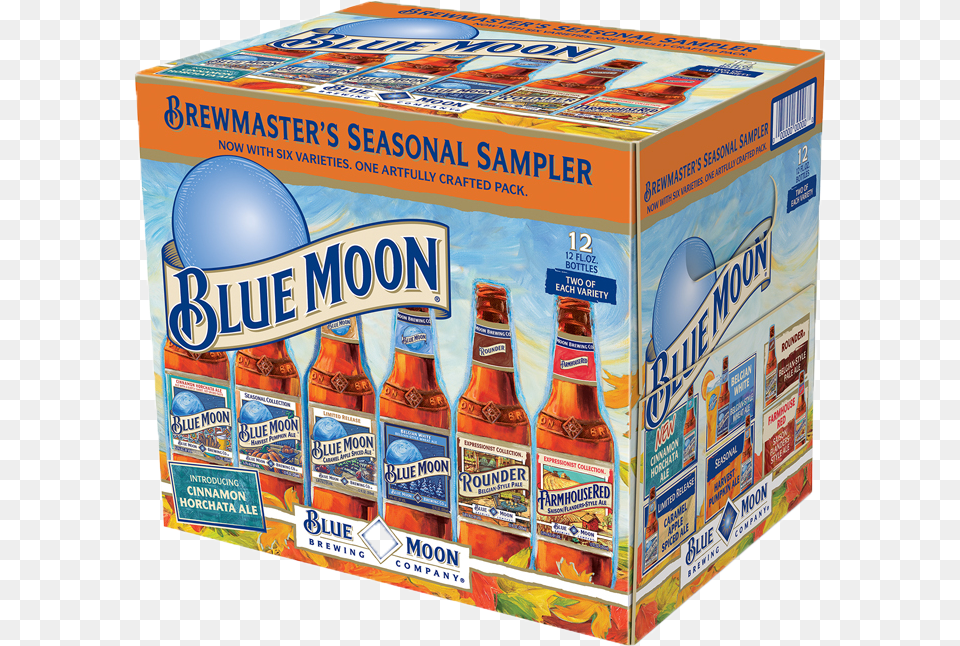 Blue Moon Brewing Co Blue Moon Beer, Alcohol, Beverage, Bottle, Lager Free Png Download