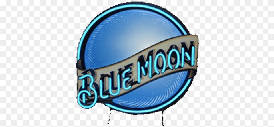 Blue Moon Neon Sign For Cricket, Logo, Badge, Symbol Png Image