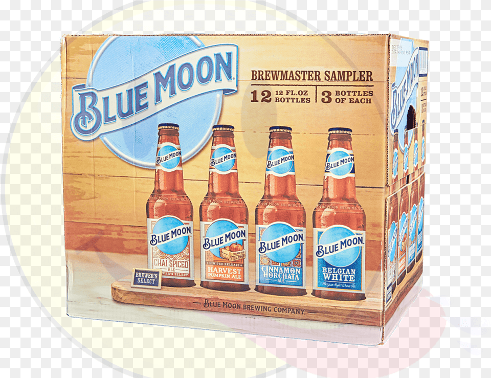 Blue Moon Sampler Barware, Alcohol, Beer, Beer Bottle, Beverage Free Transparent Png