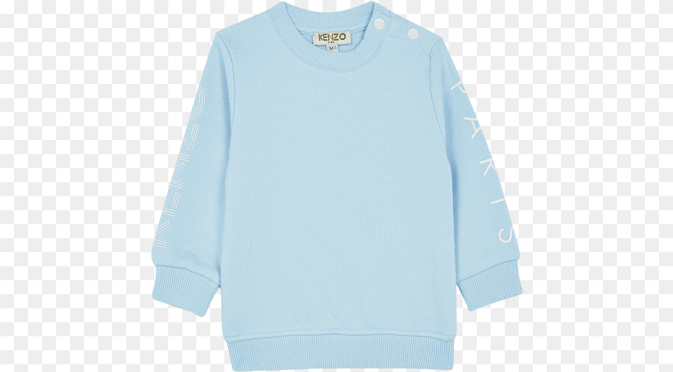 Blue Motif Print Sweatshirt Long Sleeved T Shirt, Clothing, Knitwear, Long Sleeve, Sleeve Png Image