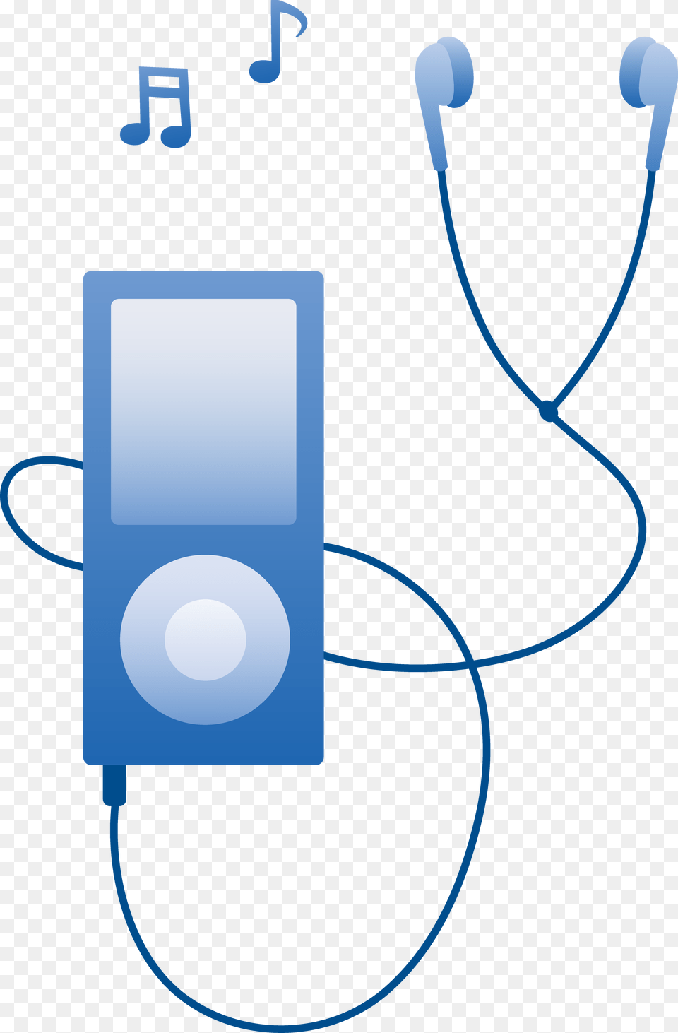 Blue Mp3 Player Playing Music Music Notes Clip Art Colorful, Electronics, Ipod, Ipod Shuffle Free Png Download