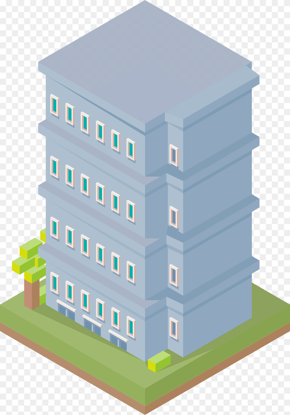 Blue Multistorey House Clipart, Architecture, High Rise, City, Building Png Image